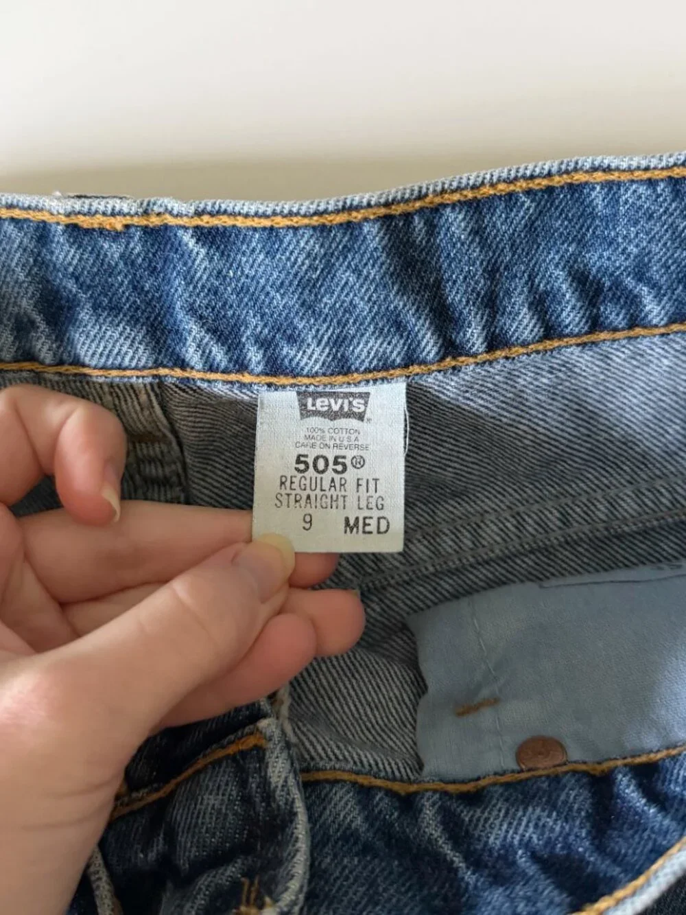 Levi's 505 Vintage '95 Regular Fit Straight Leg Jeans Size 9 MED - Picture 10 of 11